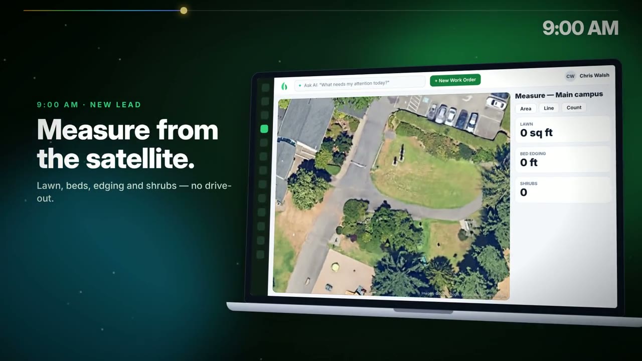 Turf Vizion screen from the promo video