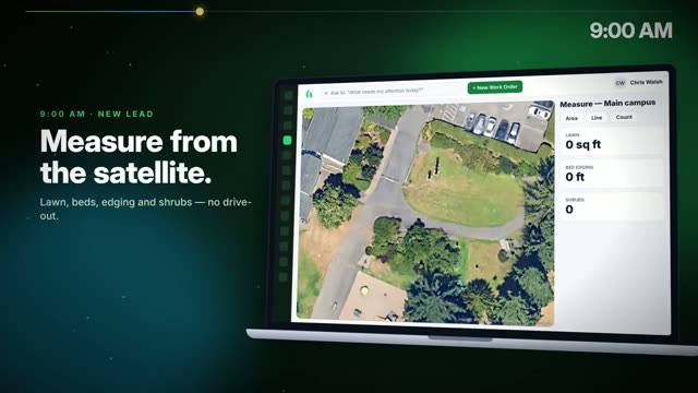 Satellite estimates screen from the Turf Vizion video